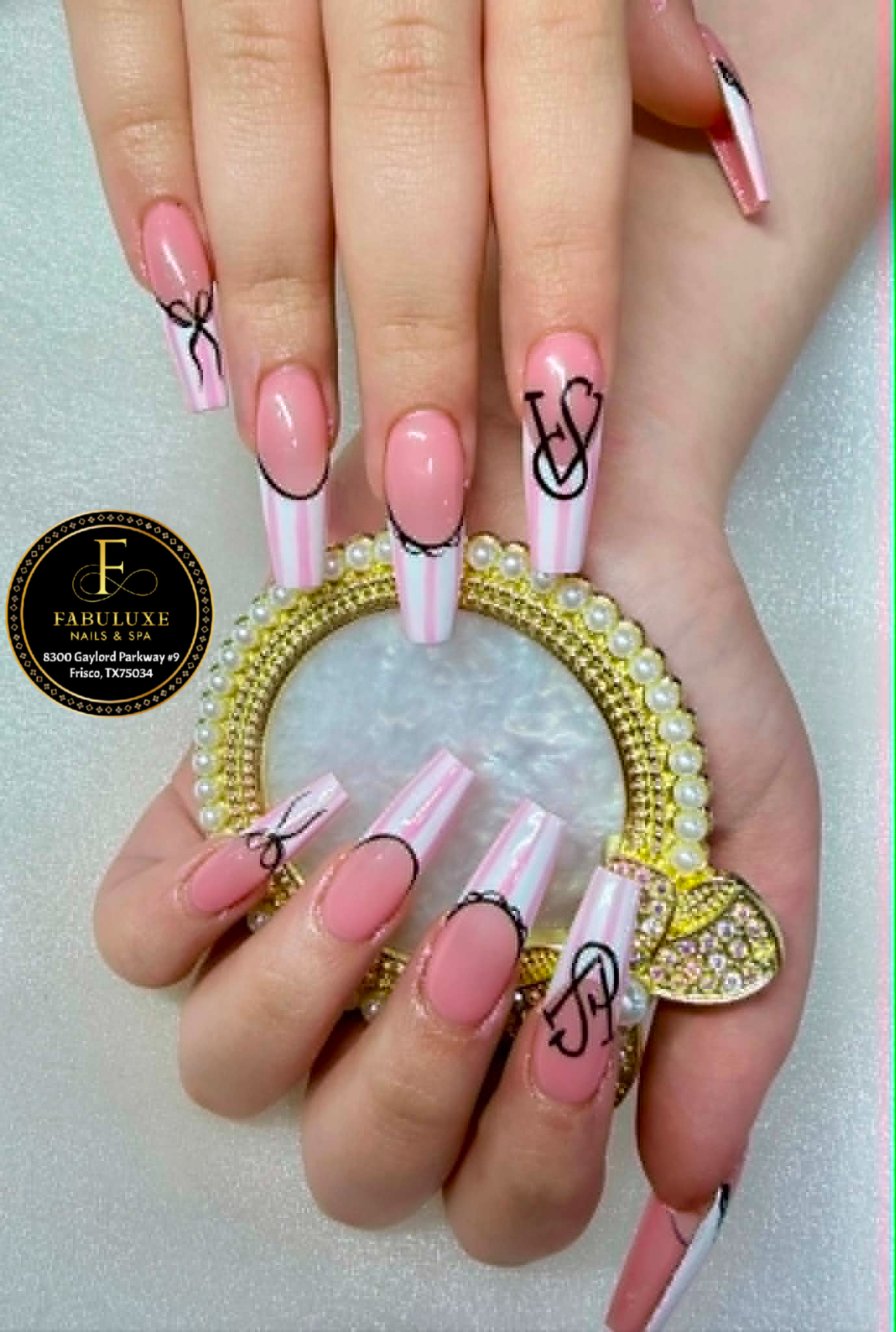Fabuluxe Nails & Spa nail work in Frisco, Texas